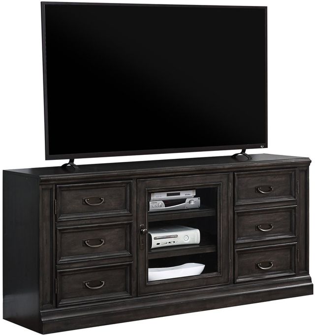 Parker House® Washington Heights Washed Charcoal 66" TV Console-0