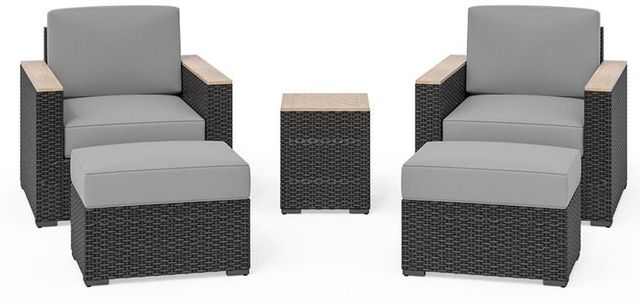 homestyles® Boca Raton 5-Piece Brown Outdoor Set-0
