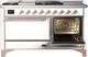 Ilve® Majestic III 60'' White Pro Style Dual Fuel Liquid Propane Range with Solid Door and Copper Trim-3