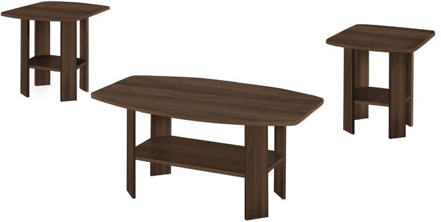 Monarch Specialties Inc. 3 Piece Walnut Table Set-0