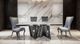 Furniture of America® Basilicata 7-Piece Chrome Dining Table Set with Gray Chairs-0