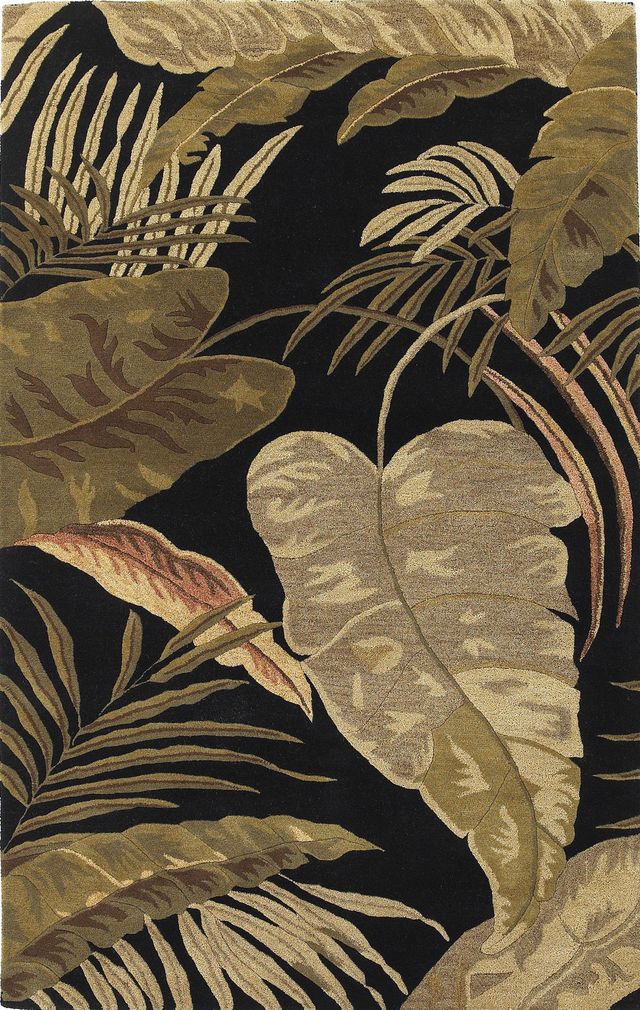 KAS Rugs Havana Midnight Rainforest 5'x8' Rug-0