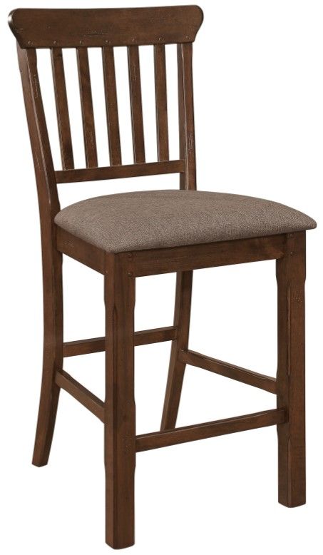 Homelegance® Schleiger Brown/Dark Brown Counter Chair-0