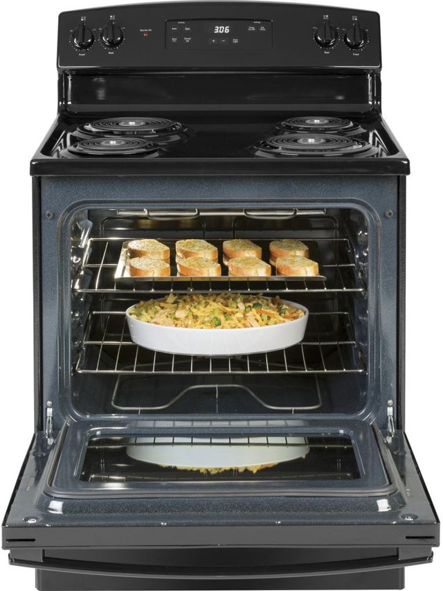 GE® 30" Black Freestanding Electric Range-3