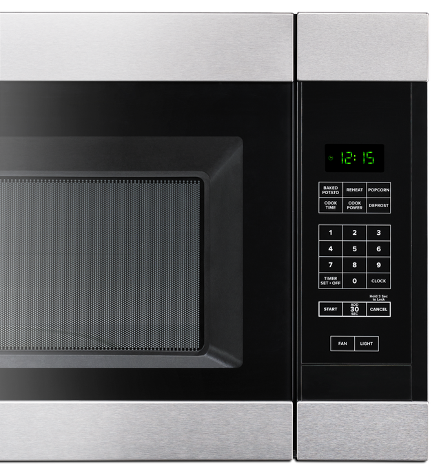 Amana® 1.6 Cu. Ft. Black on Stainless Over The Range Microwave-4