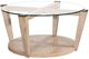Bassett Mirror Dunes Glass Top Cocktail Table with Bleached Oak Base-0