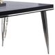 New Classic® Home Furnishings Ava Black Dining Table with Stainless Steel Base-2