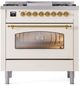 Ilve® Nostalgie II Series 36" Antique White Pro Style Dual Fuel Range-2