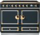 La Cornue CornuFé 90 Albertine 36" Quintessential Teal Pro Style Induction Range with Polished Brass Trim-0