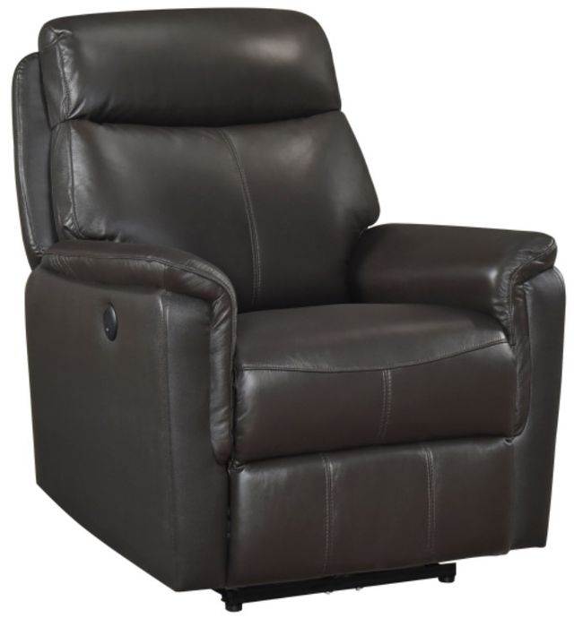 Homelegance® Leif Dark Brown Power Recliner-0