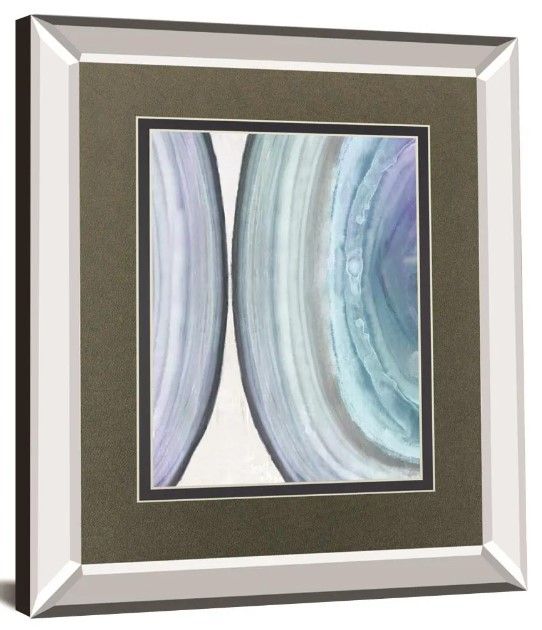 Classy Art Endless Blue I By Eva Watts Mirror Framed Wall Art-0