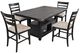 Jofran Inc. Altamonte 5-Piece Dark Charcoal/Gray High-Low Rectangle Dining Set-0
