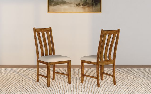 A-America® Silverdale Russet Upholstered Slatback Dining Chair-3
