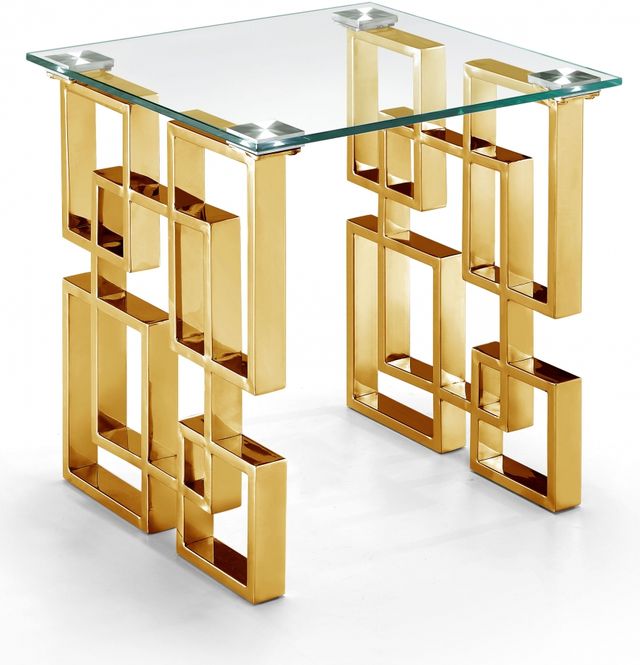 Meridian Furniture Pierre Gold Glass Top End Table-0