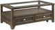 Homelegance® Auburn Glass Top Cocktail Table with Brown Cherry Base -0