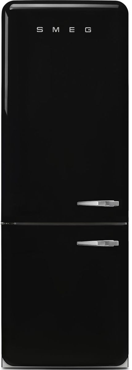 Smeg Retro Style 28 in. 18.0 Cu. Ft. Black Bottom Freezer Refrigerator-0