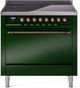 Ilve® Nostalgie II Series 36" Emerald Green Pro Style Induction Range-0