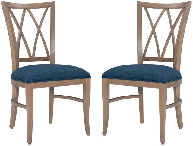 Linon Charlie 2-Piece Blue/Natural Dining Chair Set-0