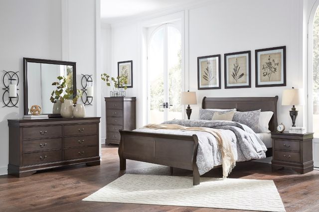 Signature Design by Ashley® Leewarden 3-Piece Dark Brown Queen Sleigh Bed Set-3
