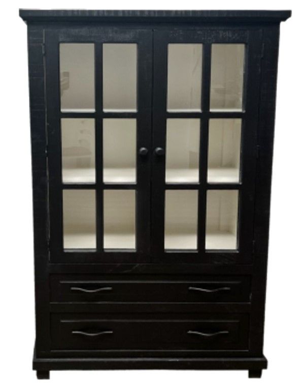 Million Dollar Rustic Midnight/White Bookcase-0