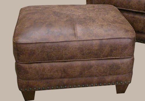 Marshfield Furniture Hollister Brown Leather Storage Ottoman-0