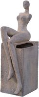 A & B Home Gray Flower Pot-2
