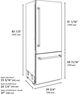 ZLINE 30" 16.1 Cu. Ft. Stainless Steel Counter Depth Bottom Freezer Refrigerator-3