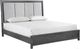 New Classic® Home Furnishings Odessa Charcoal/White Queen Upholstered Panel Bed-0