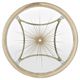 Caracole® Glass Top Caracole Classic Rising Star Glass Top Side Table with Neutral Metallic/Whisper of Gold Base-2