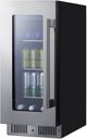 Summit® 15" 2.6 Cu. Ft. Stainless Steel Built-In Beverage Center-4