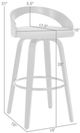 Armen Living Sonia Gray/Walnut Counter Stool-3