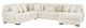 Albany Industries 3-Piece Doodle Ivory Right-Arm Facing Chaise Sectional -0