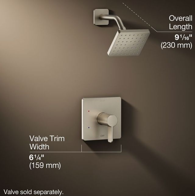 KOHLER® Parallel® Rite-Temp® Vibrant Brushed Nickel 2.5 GPM Shower Trim Kit-2
