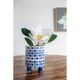 A & B Home Blue/White Planter-5