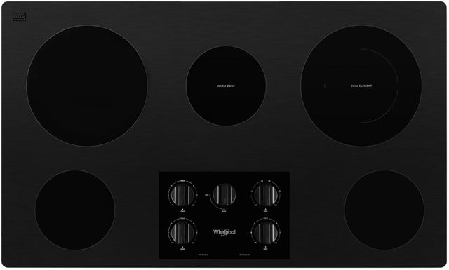 Whirlpool® 36" Black Electric Cooktop-0