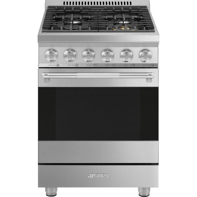 Smeg Professional 24" Stainless Steel Pro Style Gas Range-0
