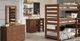 Pine Crafter Furniture® Mahogany Brown Twin Triple Bunk Bed-1