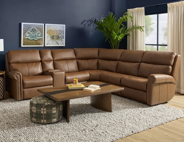 Flexsteel® Customizable Bernard Power Reclining Sectional with Power Headrest and Lumbar-1
