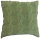 A & B Home Green 18"x18" Cable Knit Throw Pillow-0