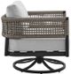Armen Living Felicia Black/Grey Outdoor Patio Swivel Rocking Chair-2