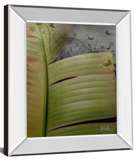 Classy Art Butterfly Palm II by Patricia Pinto Mirror Framed Wall Art-1