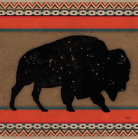 Classy Art Out West Buffalo by Mollie B. Wall Art-0