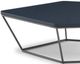 Natuzzi Editions Chocolat Matte Blue Coffee Table with Gray Lacquered Base-1