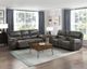 Homelegance® Proctor Gray Power Double Reclining Loveseat with Center Console-1