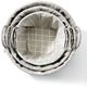 Giftcraft 3-Piece Gray Paper Basket with Handles Set-1