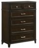 Bernards Nova II Cherry 5-Drawer Chest-0