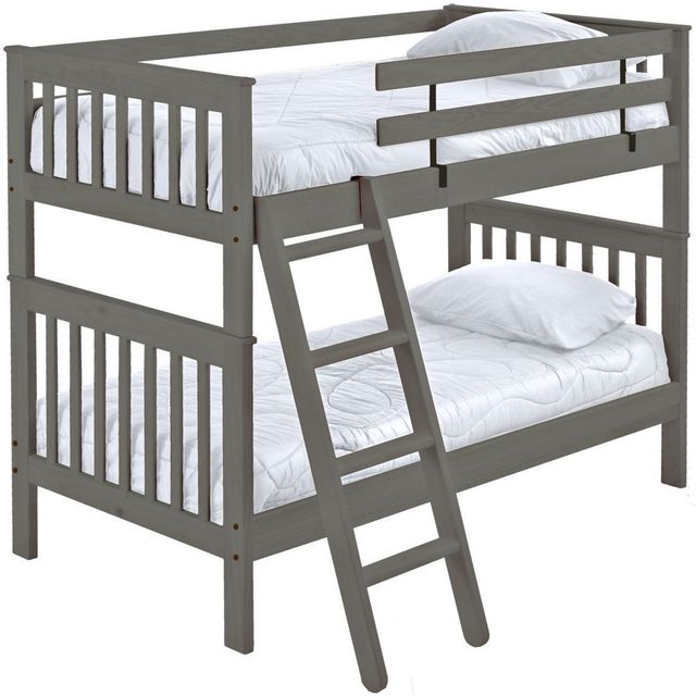 Crate Designs™ Furniture Graphite Twin XL/Twin XL Mission Bunk Bed-0