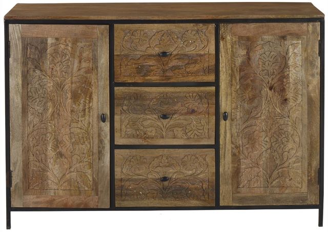 Jaipur Furniture Jacobean Iron Brown Chest-0