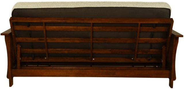 Kodiak Furniture Alexa Black Walnut/Monte Toro Shell Full Futon Frame with Mattress-3