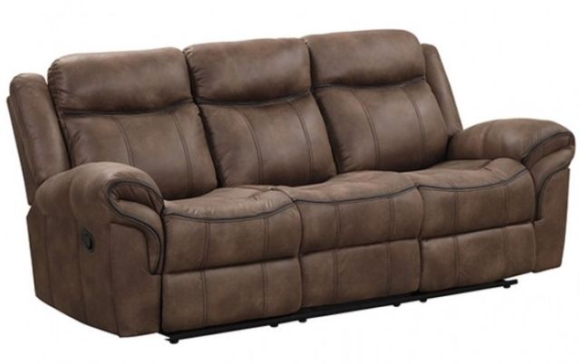Furniture of America® Agata Brown Manual Reclining Sofa-0